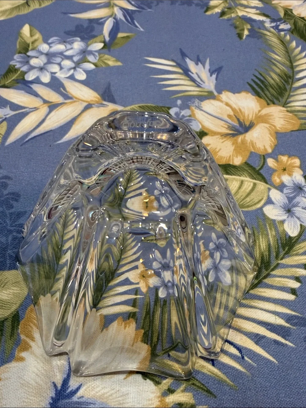 Orrefors Kostaboda Clear Crystal Fluted Bowl